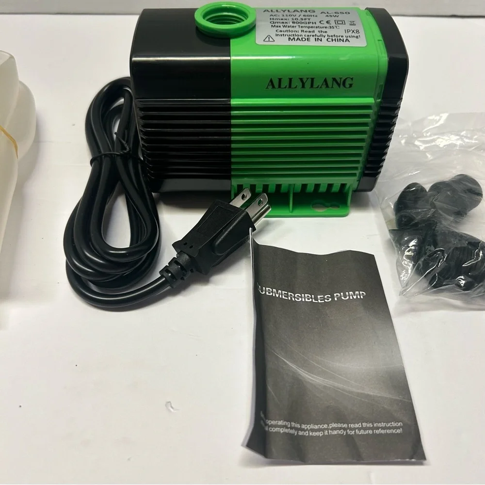 Allylang 800GPH‎ Submersible Water Pump Ultra Quiet for Fish Tank PondAquarium